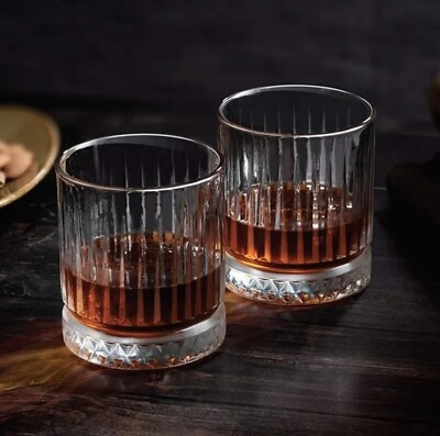 Pasabahce Elysia 520014 Whiskygläser im Retro-Design, Kristallglas, 210 ml, 4 St