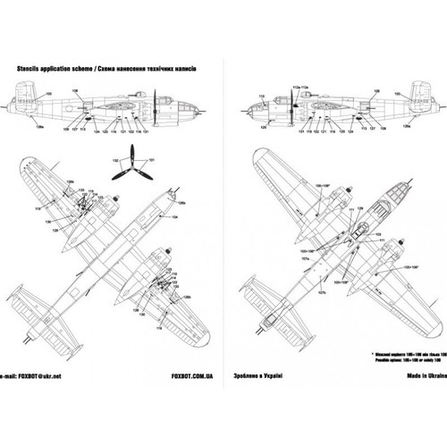FOXBOT 48-044 Scale 1:48 Decals North American B-25G/H/J Mitchell Pin-Up Part IV - Picture 3 of 8