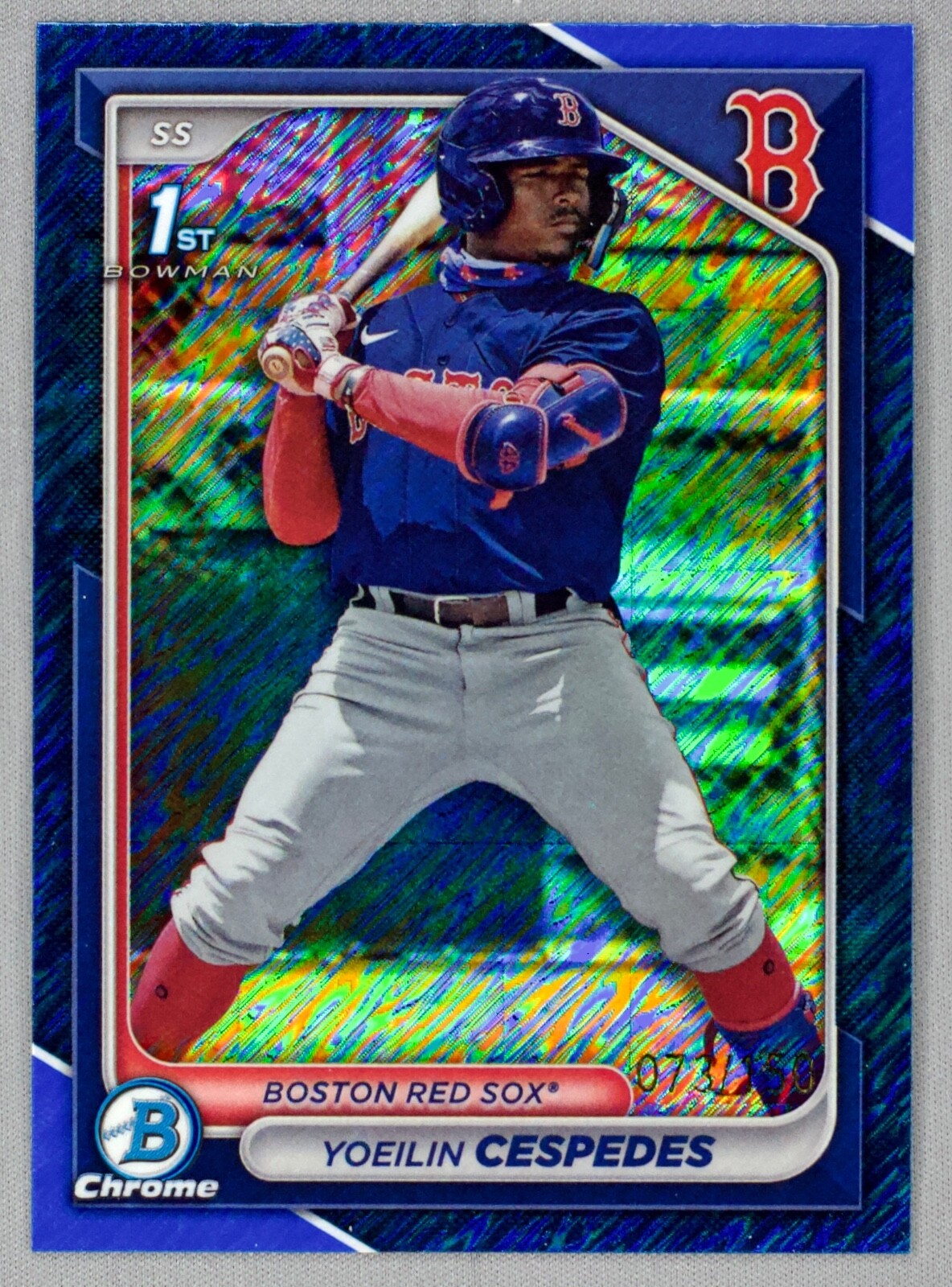 2024 Bowman Chrome 1st Yoeilin Cespedes #BCP-139 Blue Shimmer Refractor /150