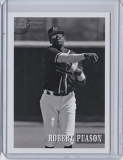 2021 Bowman Heritage ROBERT PUASON Oakland Athletics Rookie BLACK & WHITE #200