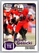 2018 SAGE HIT Premier Draft Mike Gesicki Rookie RC #80
