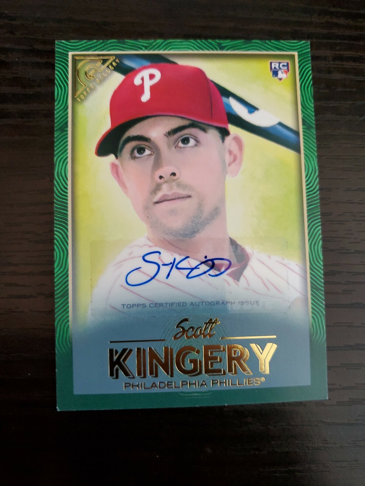 2018 Topps Gallery Autographs Green #7 Scott Kingery RC ROOKIE /99 