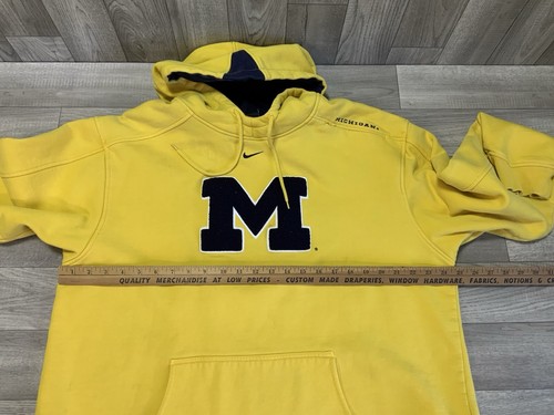 VTG Nike Michigan Center Swoosh XL Hoodie Sweatshirt Wolverines Team Apparel - Picture 16 of 20