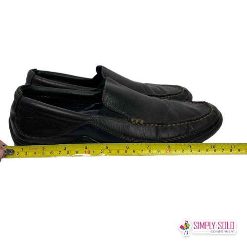 Mocasines para conducir Cole Haan para hombre zapatos de cuero negro sin cordones punta cerrada talla 10M - Imagen 8 de 9