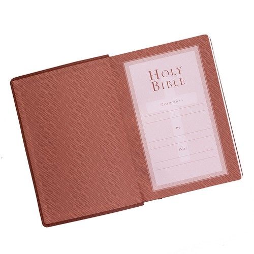 The Holy Bible King James Version Super Giant Print Tan Jesus words in red - Imagen 3 de 7