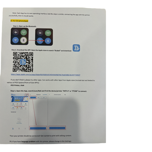 Portable Bluetooth 58mm Handheld Pocket iOS /Android POS Thermal Receipt Printer - Picture 11 of 19