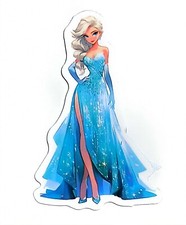 Disney Princesses Frozen ELSA Anime Cartoon Water Resistant Sticker