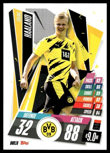 Erling Haaland #DOR18 — 2020 Topps Match Attax UEFA Champions League soccer card