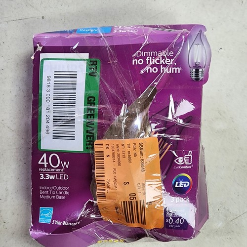 Philips 40W Equivalent Daylight Ba11 Medium LED Decorative Light Bulb 3