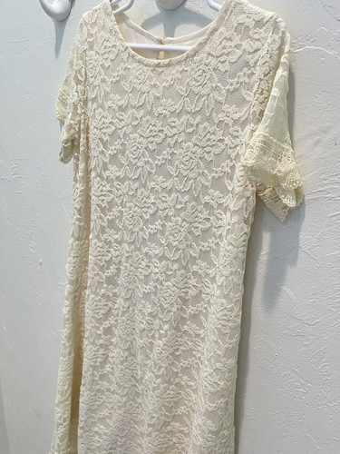 Girls Vintage Formal Lace Tunic Dress Size 10 - Picture 2 of 6