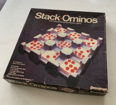Vintage 1978 Stack-Ominos Three-Dimensional Domino Game Pressman Board Game