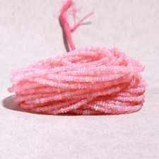Natural Pink Opal Smooth Beads 3.5-5mm Rondelle Pink Gemstone Beads 15 inch T40