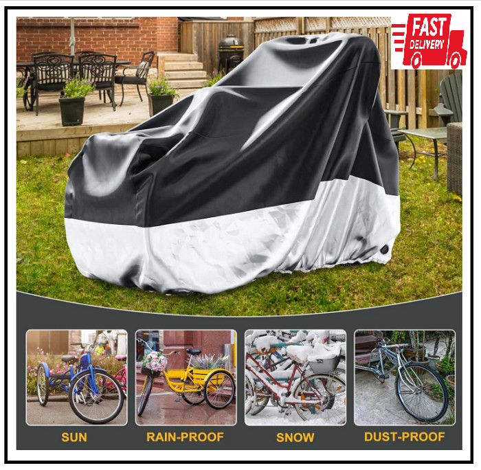 MOONCOOL Adult Tricycle Cover Trike Cover, 3 Wheeled Bicycle Bike Cover for Outd