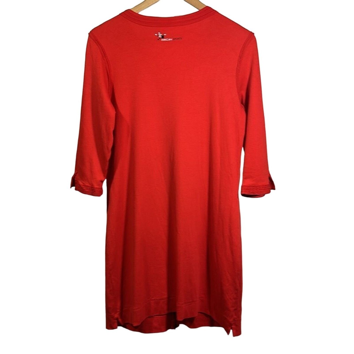 open lace back dress Marc Cain Collection WC 21.29 J09 223 Bright Tomato Red Woven Dress   Olivia Grace Fashion