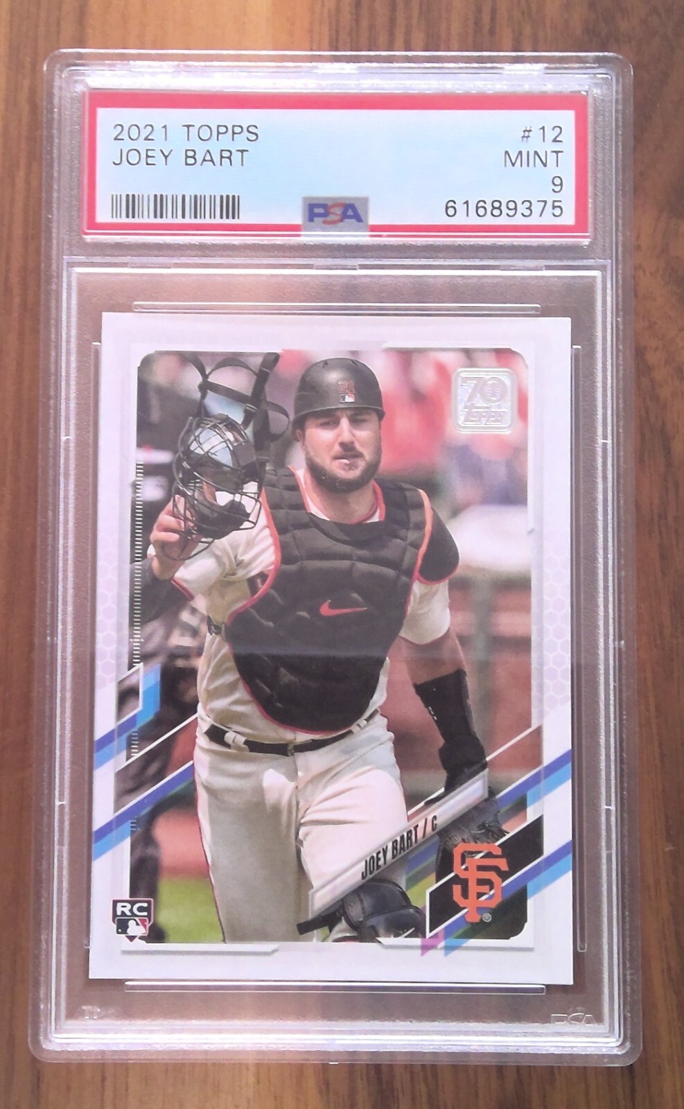 Joey Bart 2021 Topps #12 San Francisco Giants Rookie PSA 9 Mint