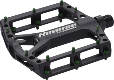 Reverse Black ONE Flat Fahrrad Pedal schwarz/dunkel grÃ¼n