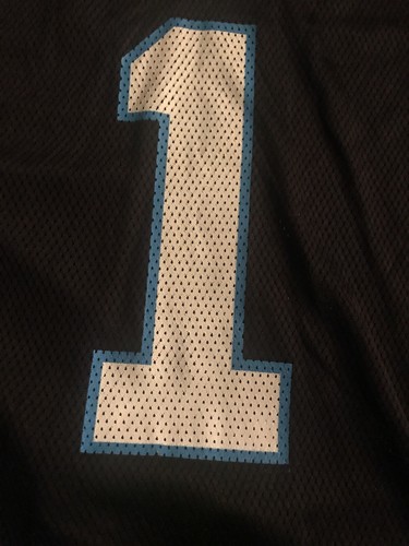 CAROLINA PANTHERS CAM NEWTON #1 Football Jersey By REEBOK Men’s LARGE Black - Picture 2 of 6