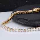 Certified Womens Diamond 4Mm 7" Inch 13Ct Tennis Bracelet 14K Yellow Gold Finish