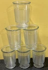 6 Vintage Anchor Hocking Tumbler USA Heavy ribbed milk iced tea