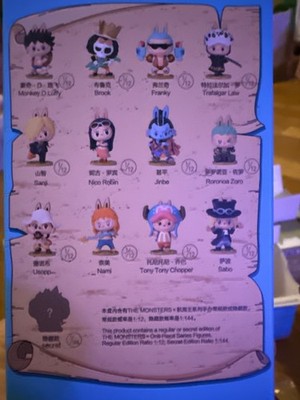 POP MART The Monsters x One Piece Luffy Figure Confirmed Blind Box