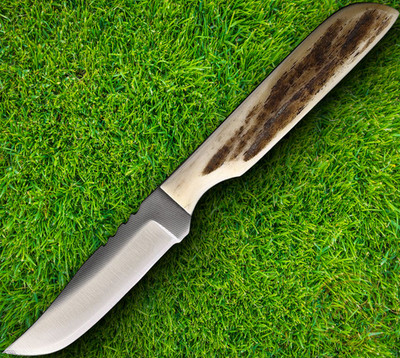 Anza Mini Fixed Knife 2.25'' Made From A File Carbon Steel Blade LJ Bone Handle