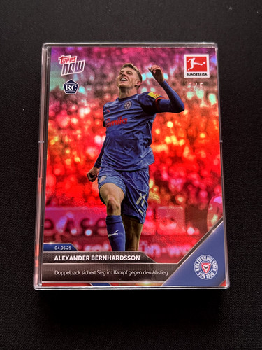 Topps Now Bundesliga 2024/25 Alexander Bernhardsson RC /5 Holstein Kiel