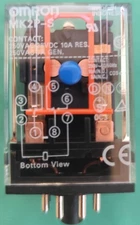Omron MK2P-S DPDT Power Relay 8-Pin Plug-in General Purpose 10A - Blue Test