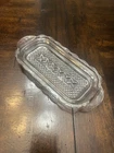 Vintage Clear Glass Anchor Hocking Wexford Diamond Butter Dish BOTTOM ONLY
