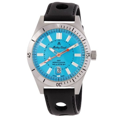 Mathey-Tissot Mergulhador GMT Quartz Blue Dial Men's Watch MRGSK