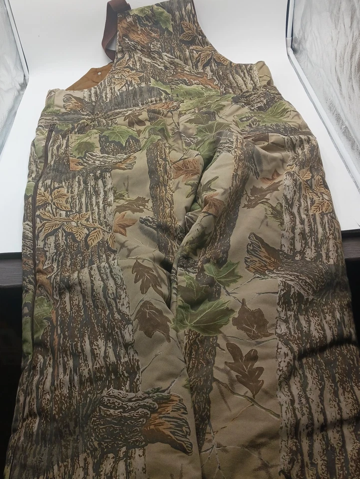 Vintage Duxbak Realtree Camo Insulated Hunting Bib Overalls Mens XL Made In USA - Image 2 of 4