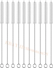 10 Pack Extra Long Straw Brushes 12in, 12mm Wide for Bottles, Tubes & Cups