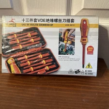 13 Pcs Insulated Screwdriver Set Magnetic Tips Electrician Slotted, Phillips