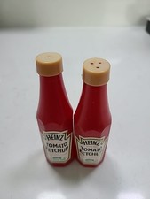 Beautiful Vintage Heinz Tomato Ketchup Bottles, As Salt And Pepper Shakers.
