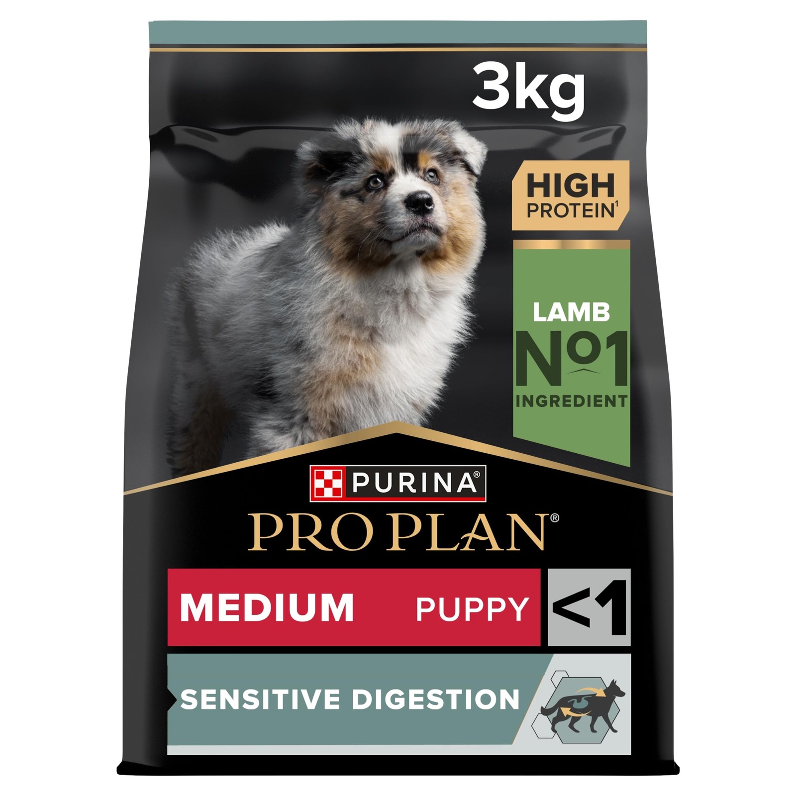 Nestle Purina Purina Pro Plan Medium Breed Puppy Sensitive Digestion - Lamb Dry Dog Food 3Kg - 13140889 - Image 5