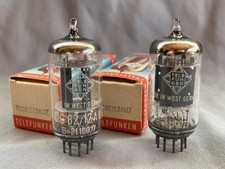 Vintage TELEFUNKEN ECC82 12AU7 Smooth Plates Diamond   W Germany B-2110027