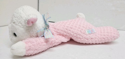 Vintage Eden Pink Terry Waffle Weave Thermal Plush Floppy Lamb Sheep 11" Lovey - Picture 2 of 5