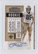 2020 Panini Contenders Rookie Ticket Stub 32/85 Tommy Stevens #218 Auto 03lu