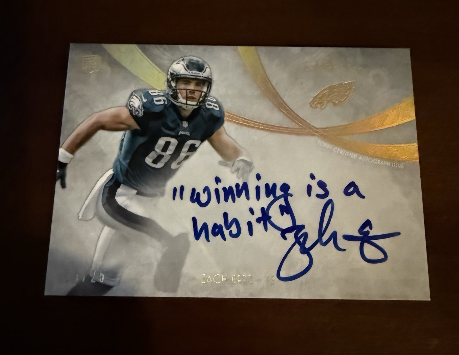Zach Ertz Topps Five Star Futures Autograph #ZE Base