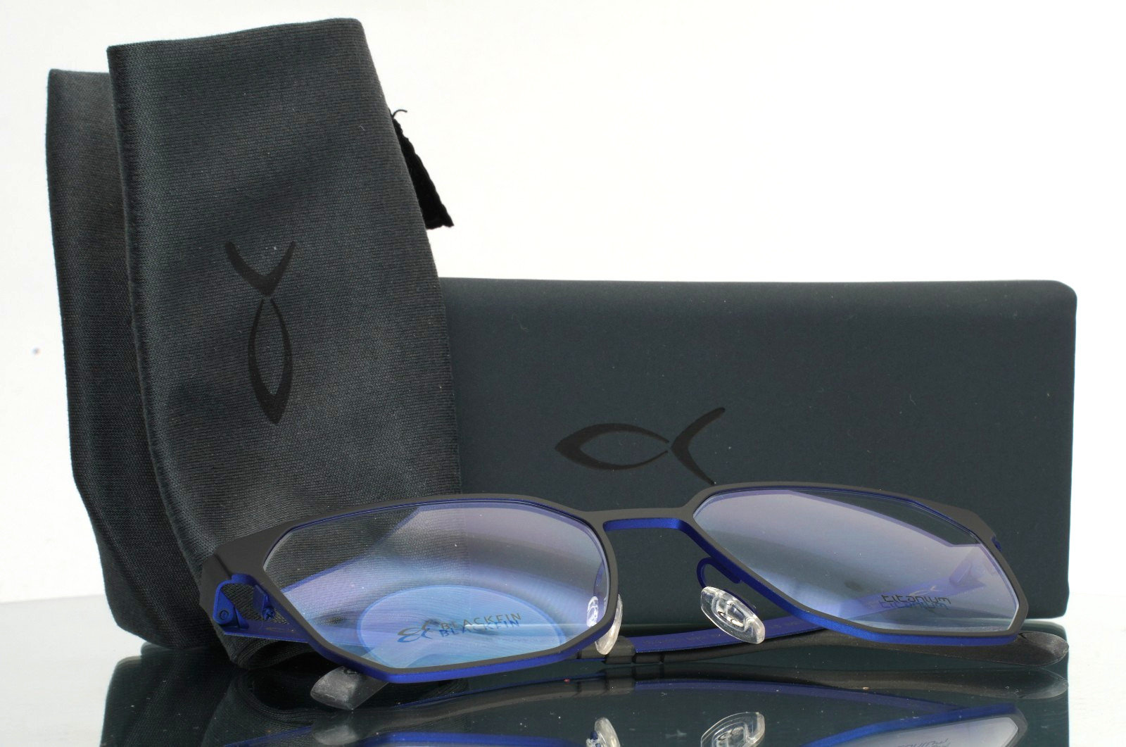 BLACKFIN BF964 Wilmington 1053 Black Blue Unisex Eyeglasses 53-17-145 B:42