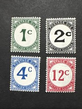 1940 British Guiana 1,2,4&12 MVLH Set Large Center Numerals Collectible Stamp