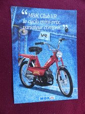 catalogue prospectus cyclomoteur mobylette  : MBK club VR