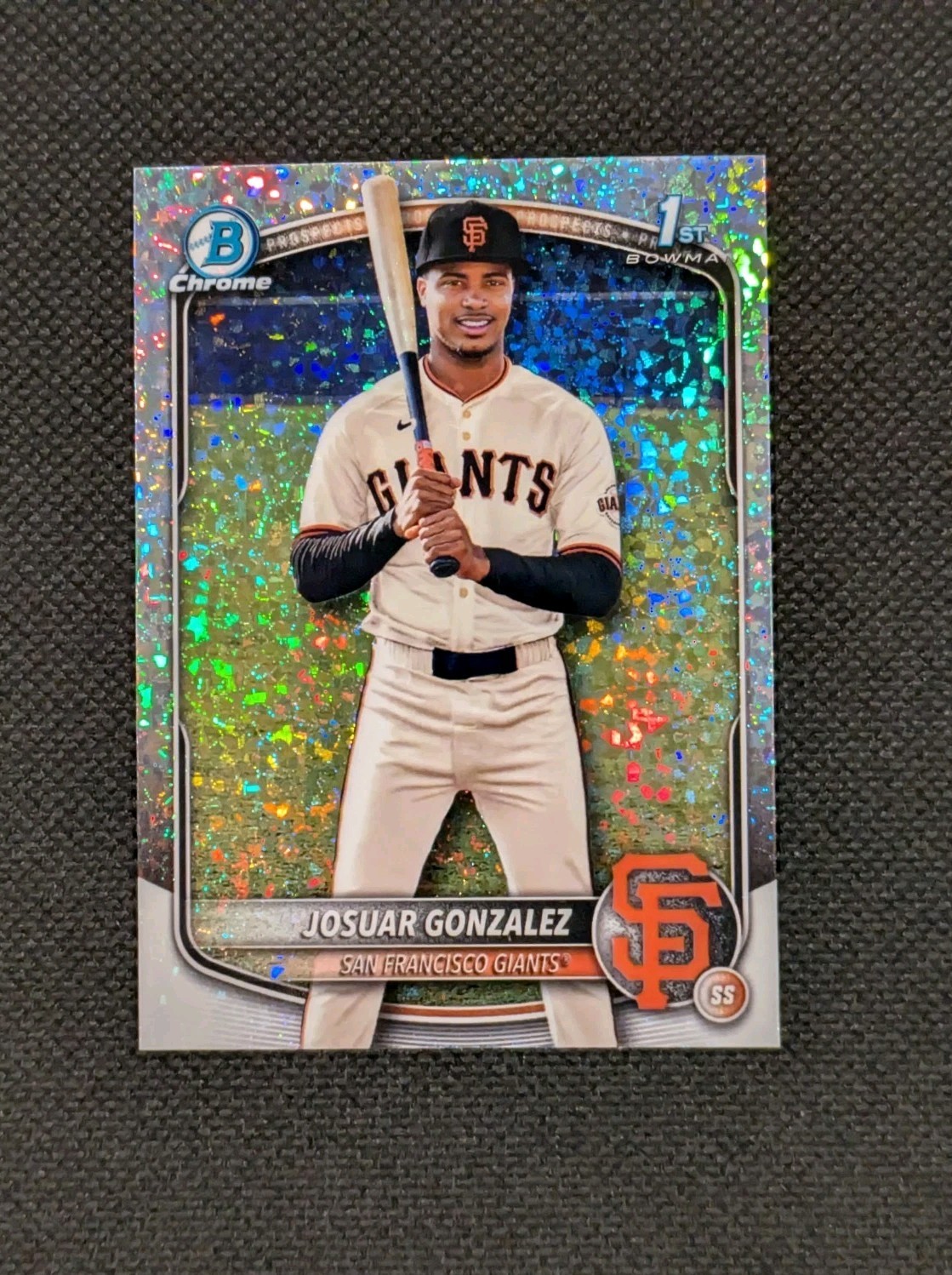 2025 Bowman Chrome JOSUAR GONZALEZ 1st Bowman Mini Diamond Refractor Giants
