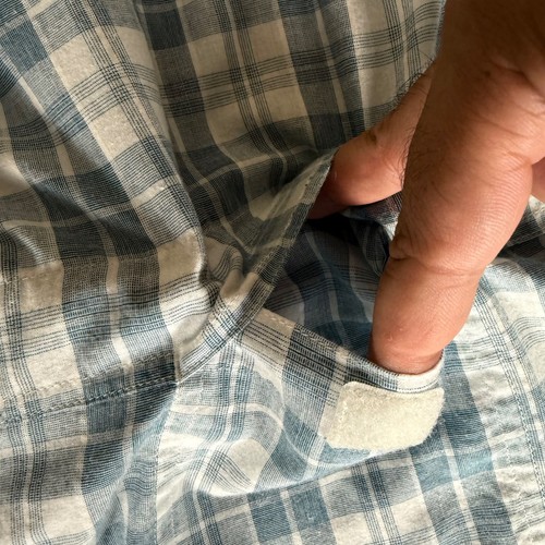 Camisa Croft & Barrow Para Hombre XXL Azul A Cuadros Secado Rápido Manga Corta Abotonada - Imagen 4 de 8