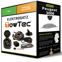 Elektrosatz 7-Pol Spezifisch FüR Peugeot 3008 11.2023-Jetzt Neu Towtec