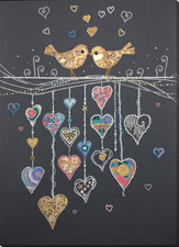 Bead Embroidery Kit "Birds in love" Stitching Handmade Beadwork