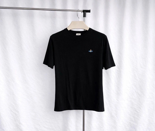 Vivienne Westwood, Vintage Vivienne Westwood Orb Embroidered Logo T-Shirt Black Streetwear Size:L
