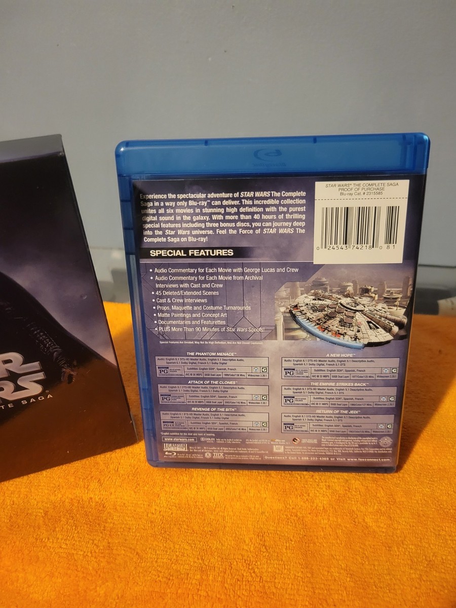Star Wars: The Complete Saga (Blu-Ray)- 9 disc set With Booklet | eBay