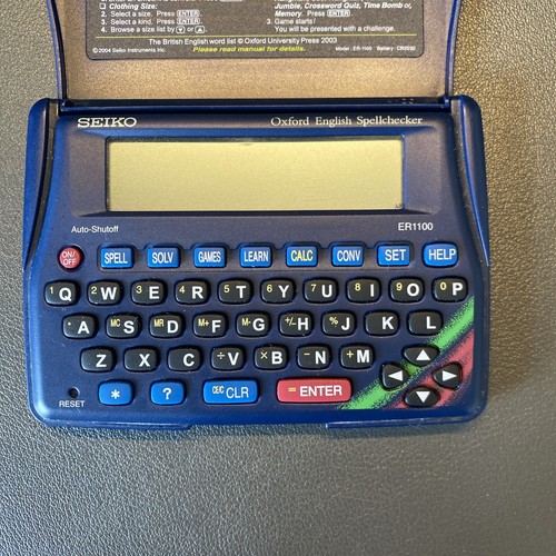 Seiko ER3200 Oxford Kreuzworträtsel Löser Rechtschreibprüfung Taschenrechner - funktioniert - Bild 4 von 6
