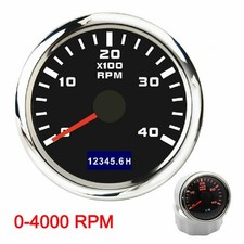 Velocímetro 52mm 0-4000 RPM 12V LED velocímetro velocímetro medidor para coche barco