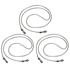 Porta Occhiali da Vista Girocollo, Catena Cava Nera Catena Occhiali, 3 Pezzi